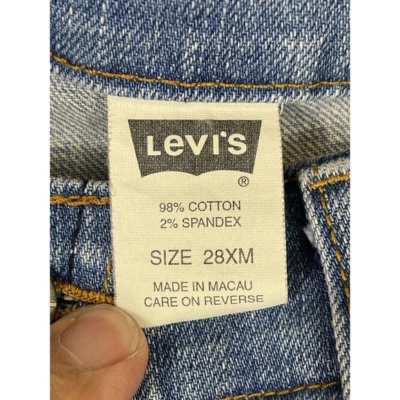 Levis XX Jeans Womens 28XM Blue Red Tab Straight Low Rise Casual Workwear Adult - Picture 8 of 12